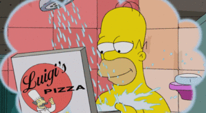 Гифчета: Да си похапваш докато се къпеш - Хоумър Симпсън